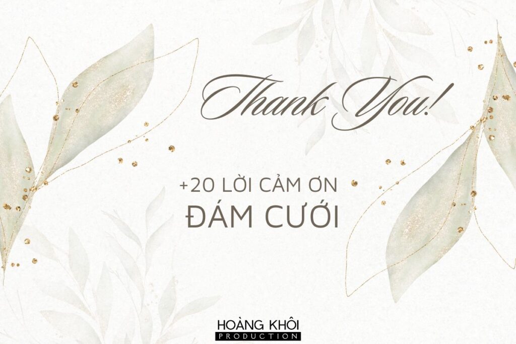 20 lời cảm ơn sau đám cưới