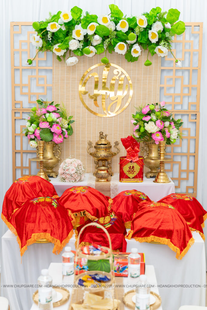 mâm lễ ăn hỏi Hoàng Khôi Production